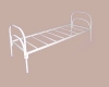 Кровать на 7-ми рейках с настилом ДВП, спинки металлические, 1900х900